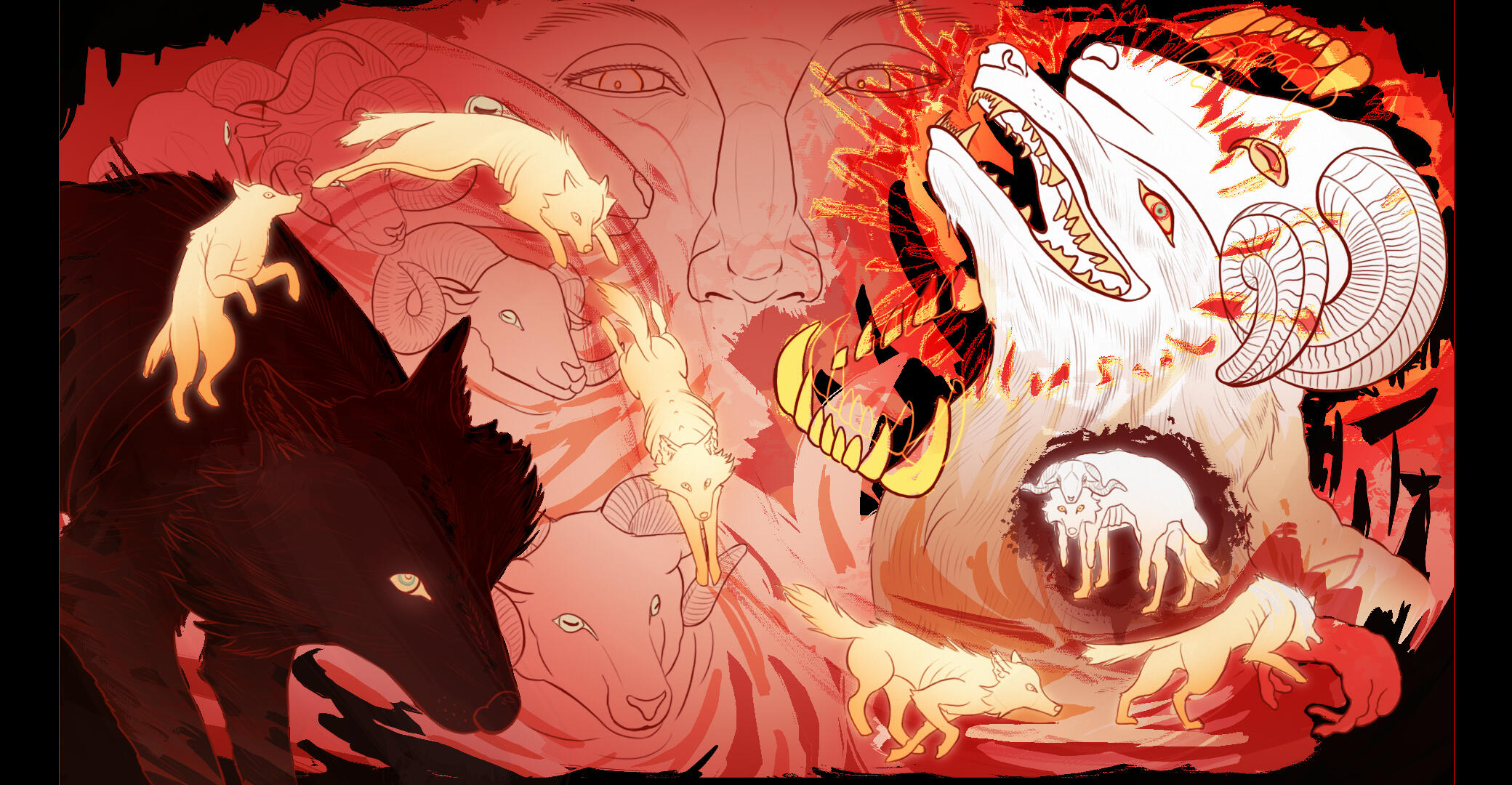 Wolf in Sheep's Clothing Narrative Art p1 no text Wolf in Sheep's Clothing Narrative Art p1 no text