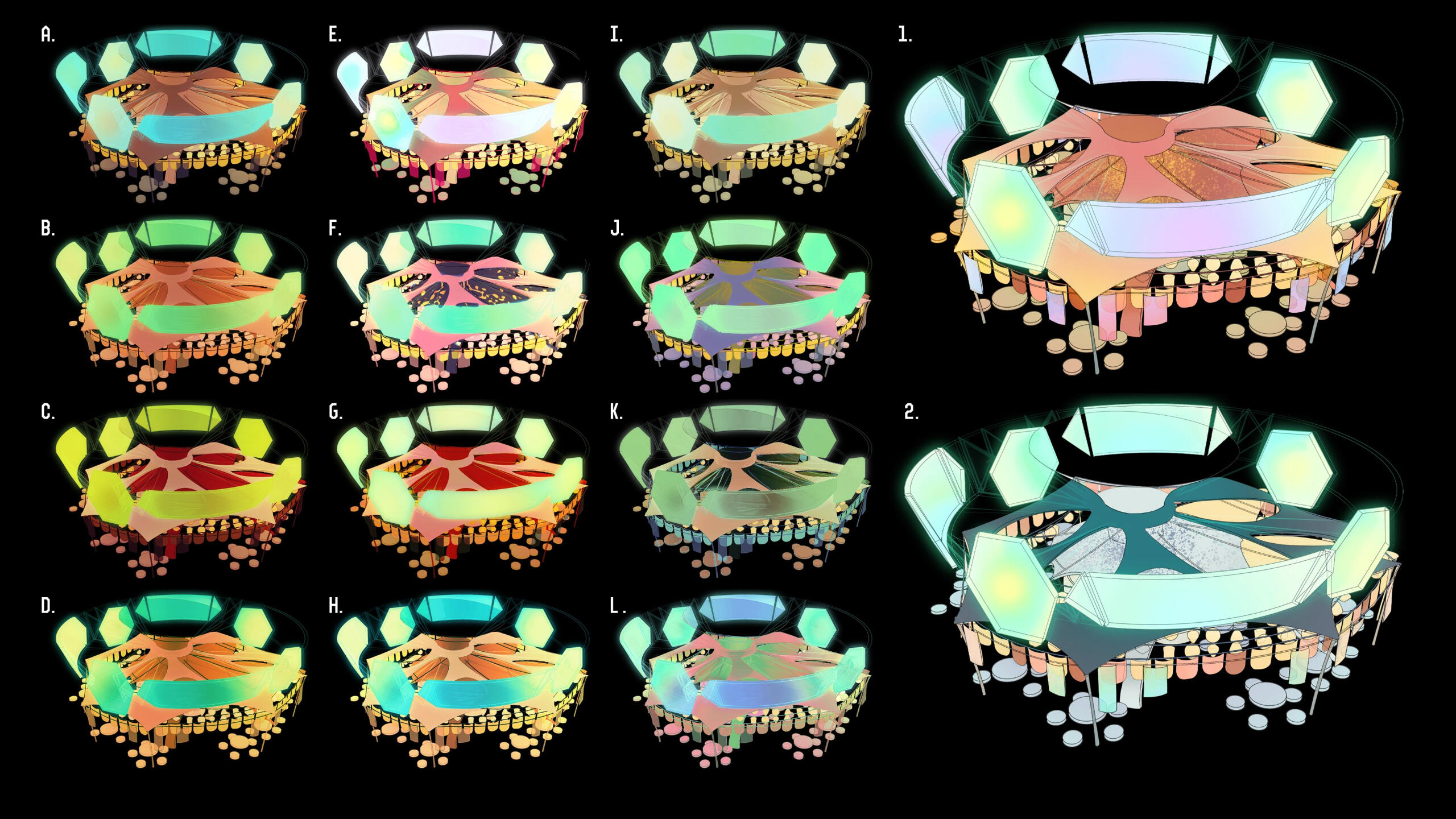 Environment colour iterations Environment colour iterations